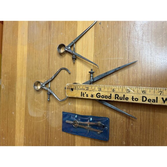 Vintage metal calliper instruments measuring seating tool maker gift - Picture 2 of 2